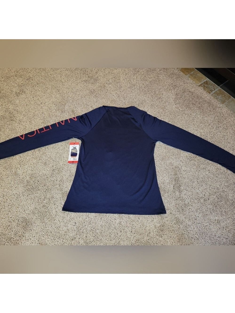 Nautica Long Sleeve UPF30+ Navy Swim Shirt Women's M - Picture 4 of 5